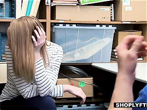 redhead teenager arrested and torn up in the office